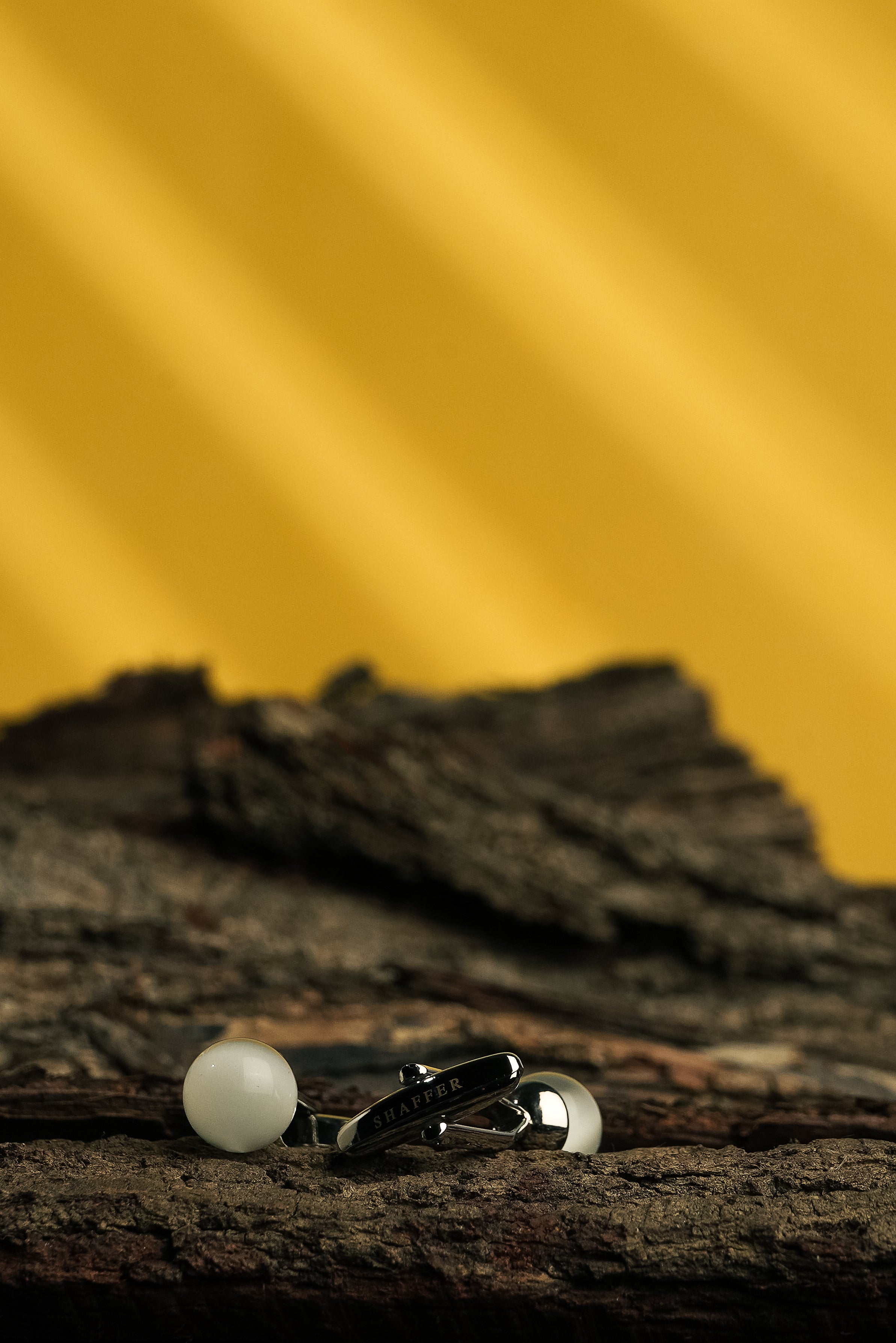 Pearl White Stone Cufflink