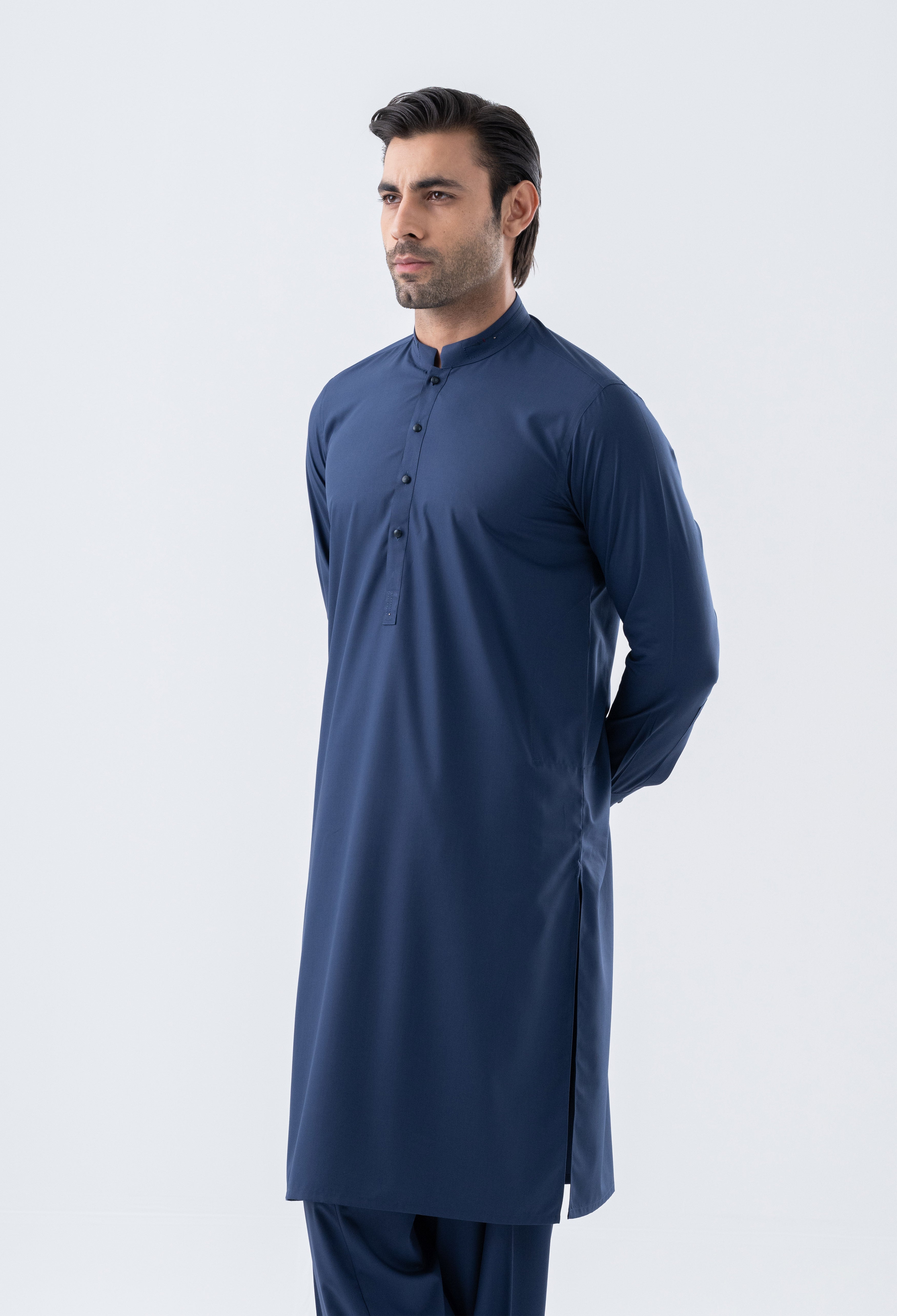 Indigo Blue Detailing Kameez Shalwar