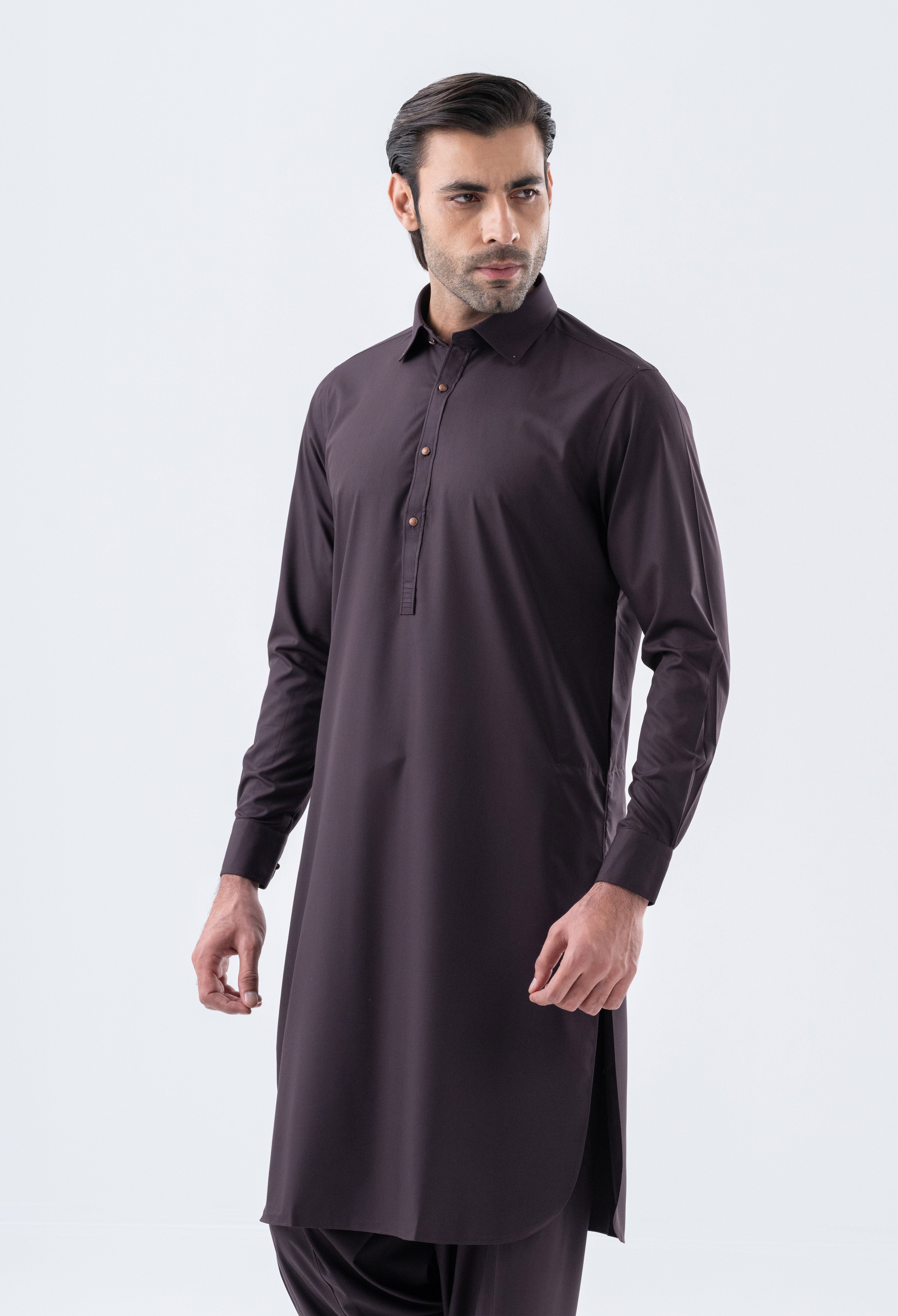 Mahogany Red Detailing Kameez Shalwar