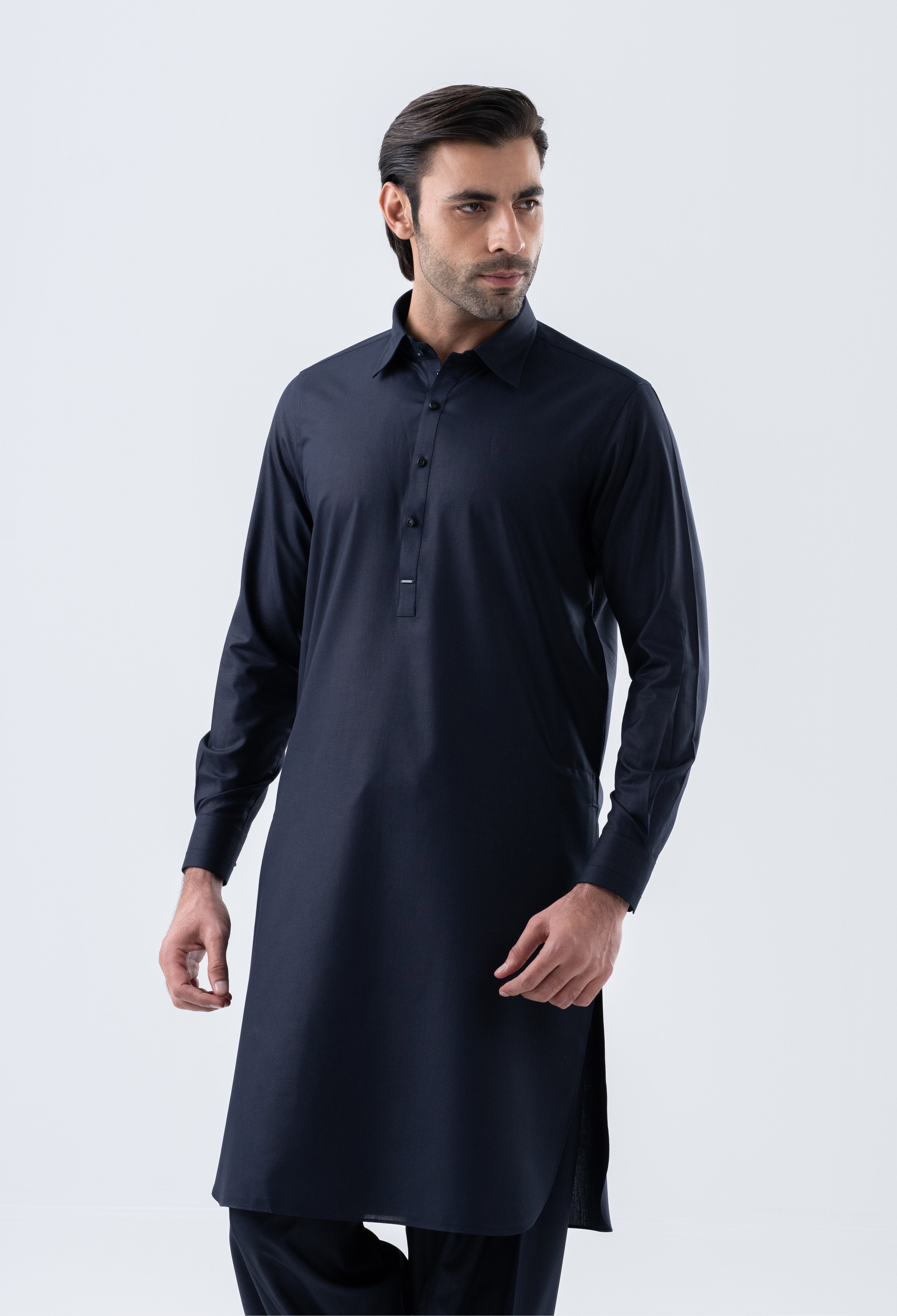 Gothic Blue Detailing Kameez Shalwar (GSS-000457)