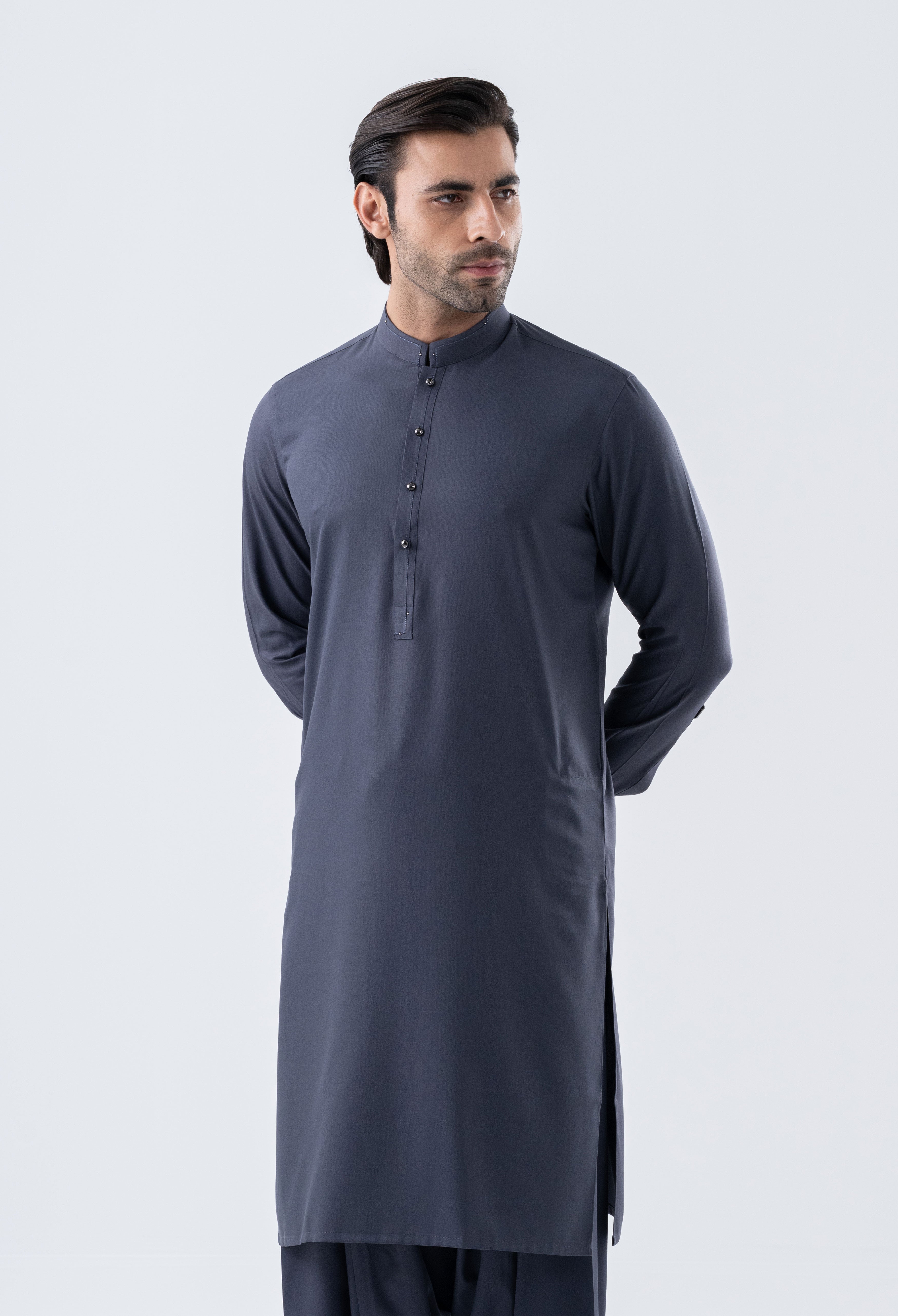 Cod Grey Detailing Kameez Shalwar (GSS-000461)