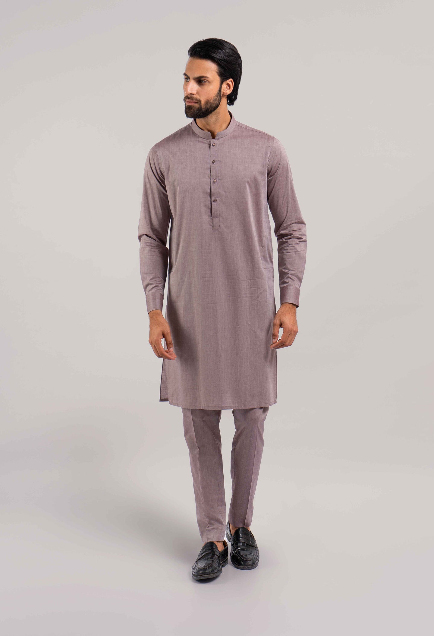 Dove Purple Cotton Kurta Pajama (GPS-000106)