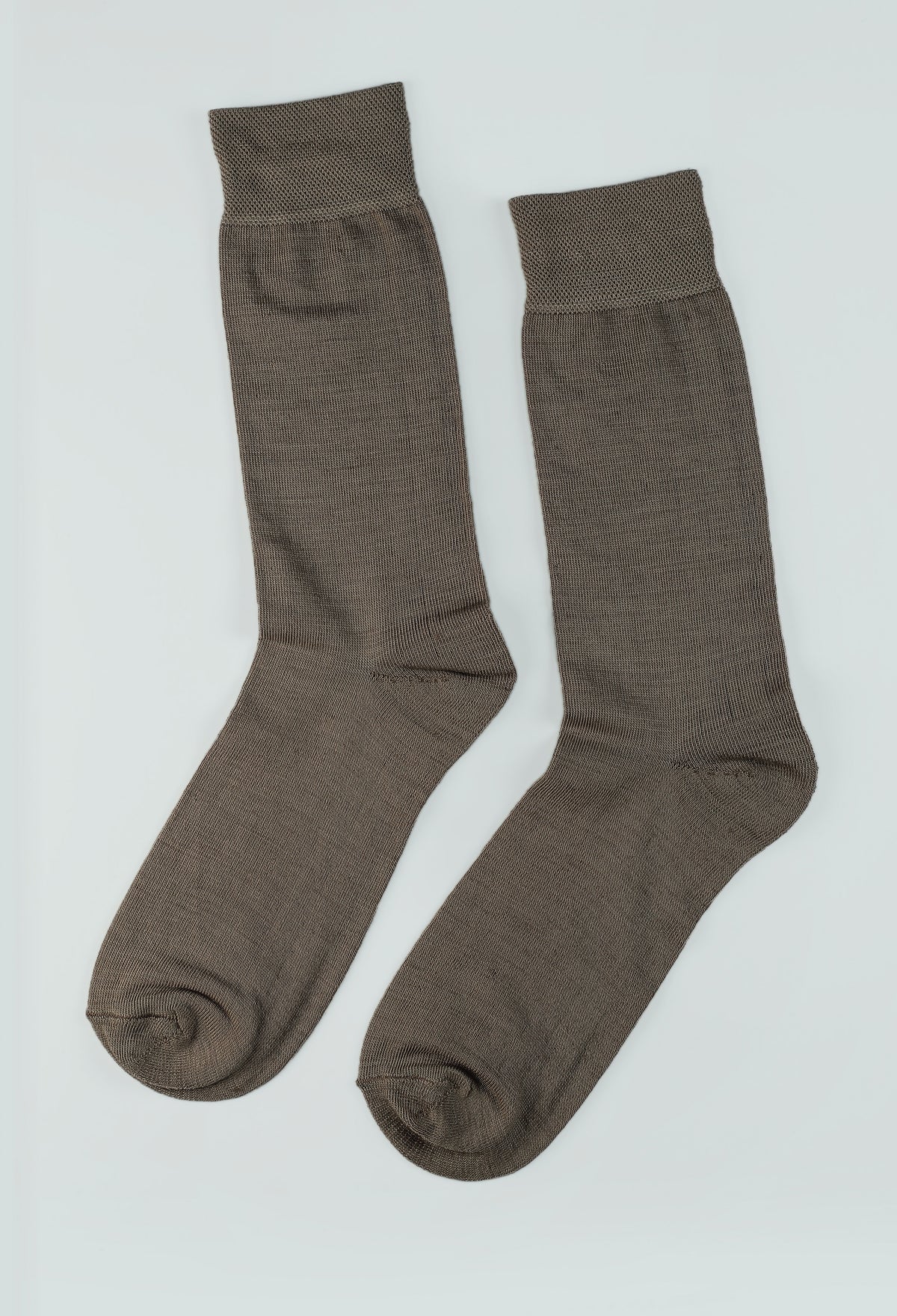 Fawn Beige Wool Plain Socks