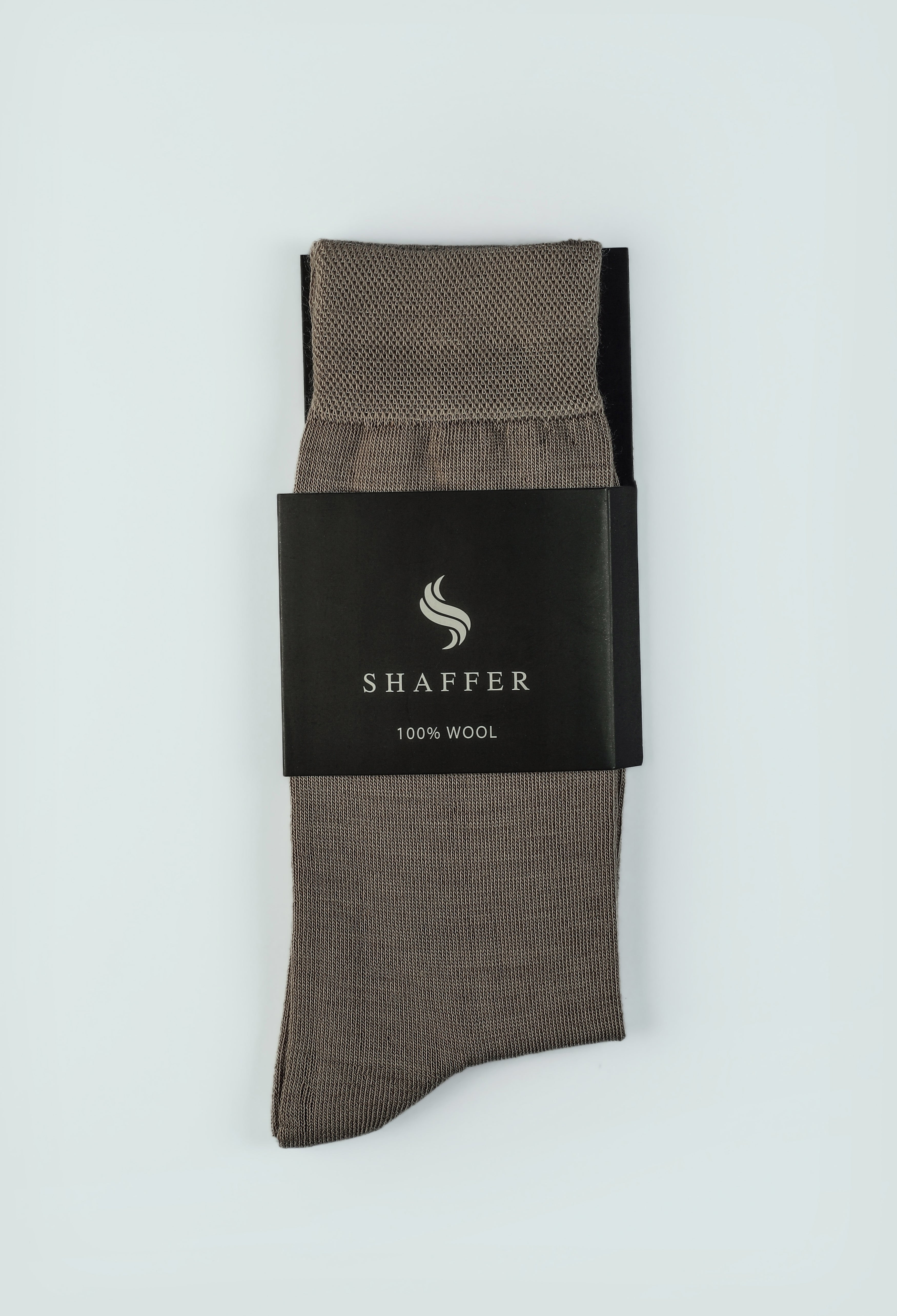 Fawn Beige Wool Plain Socks
