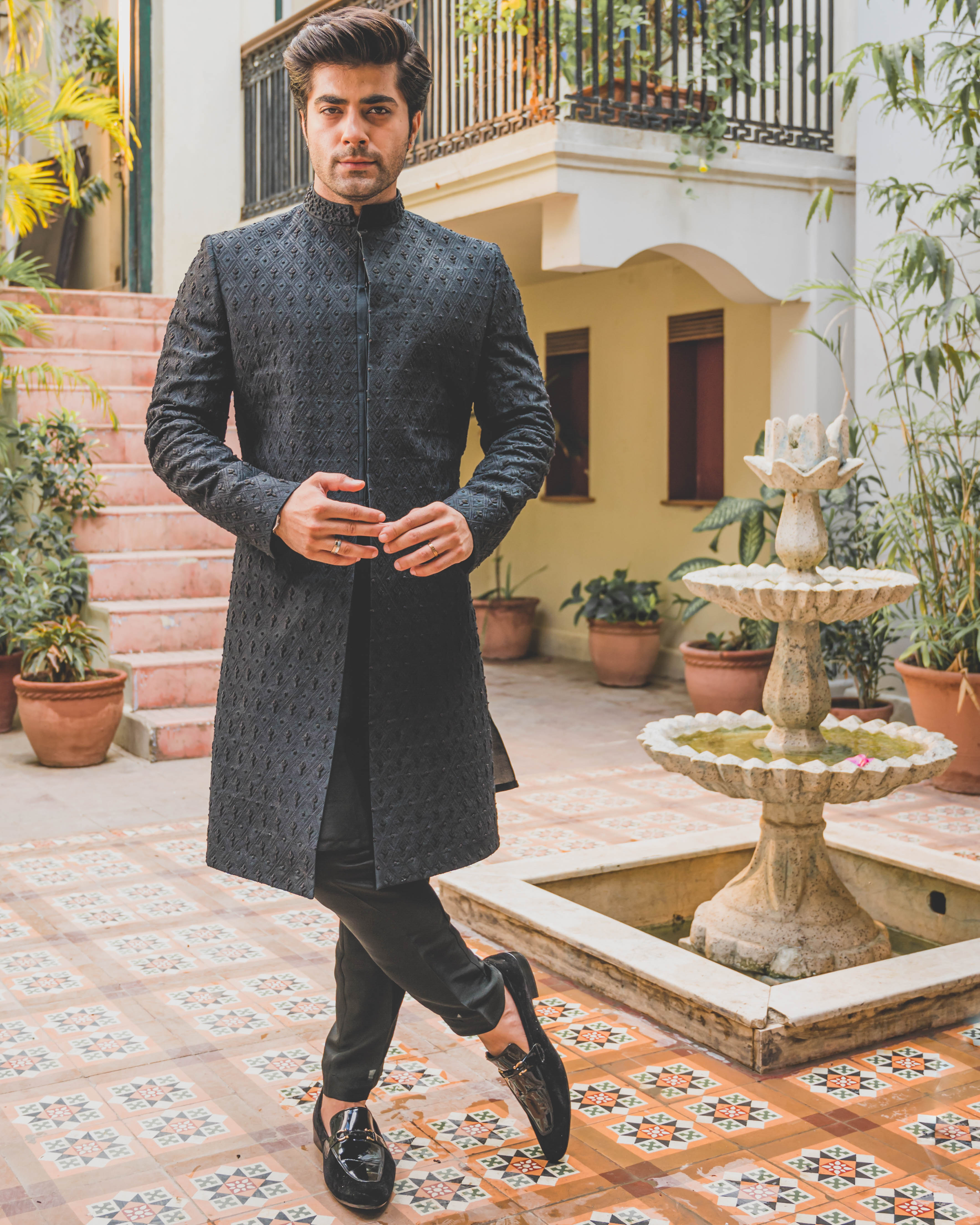 Floral Accents Sherwani