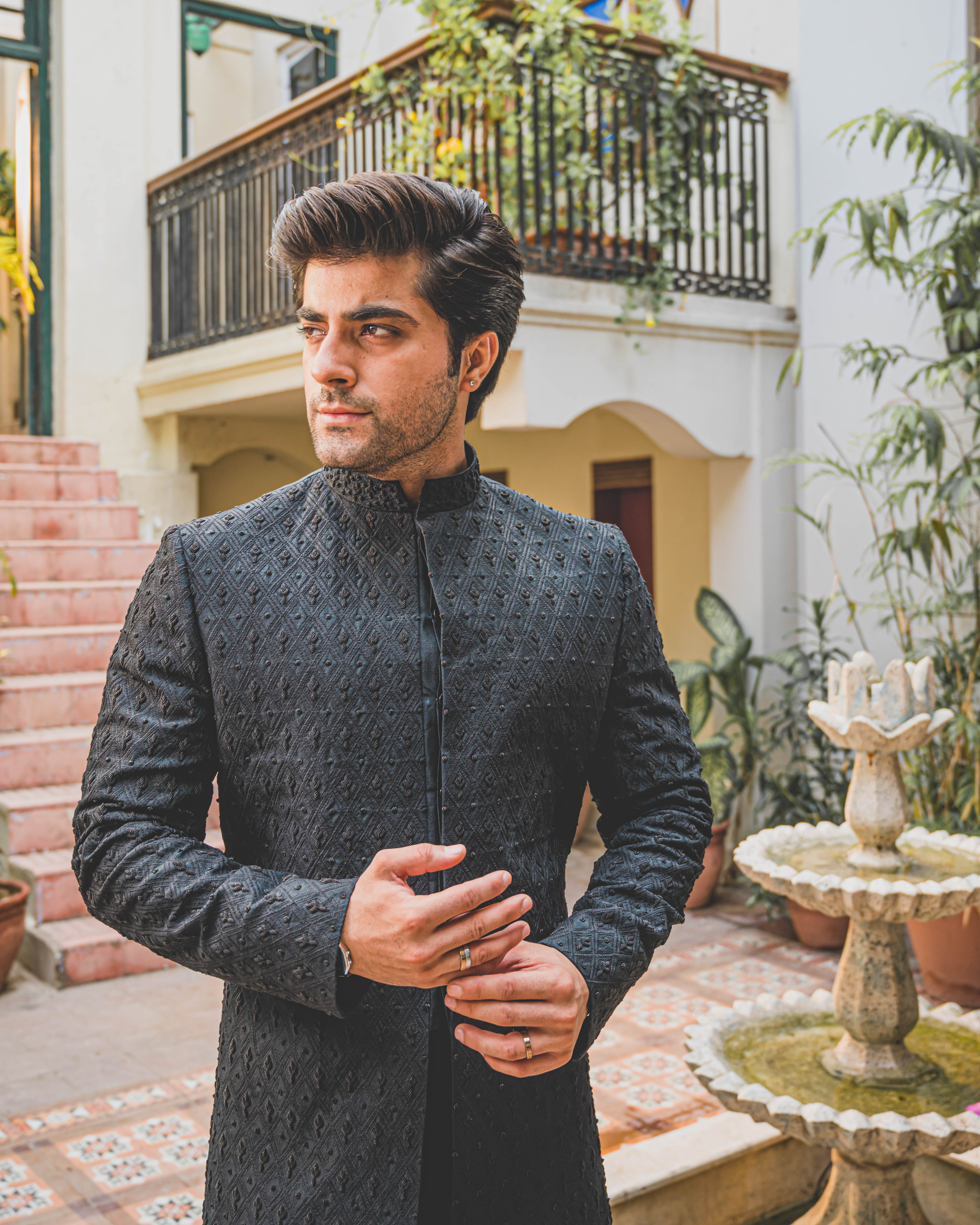Floral Accents Sherwani