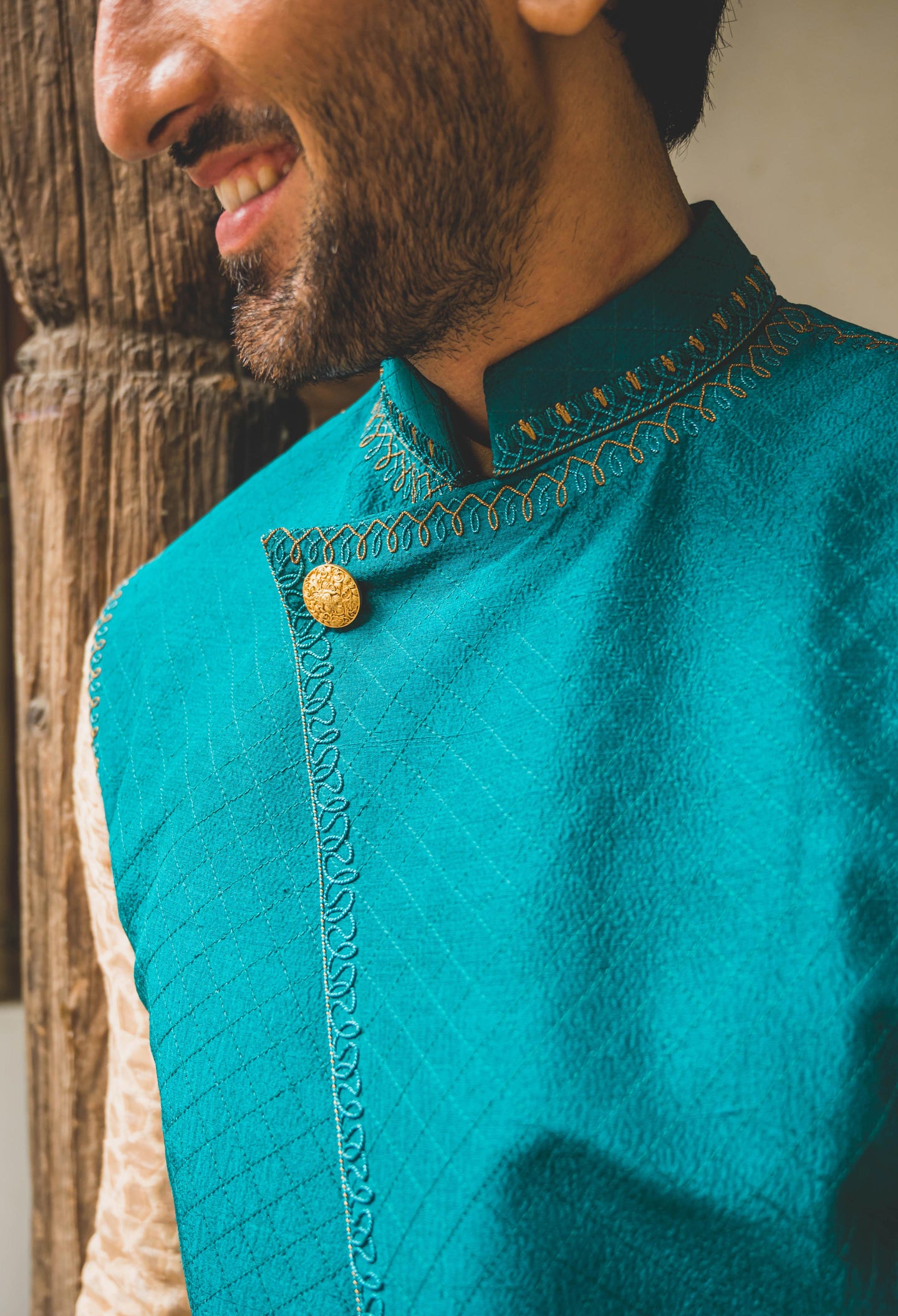 Diamond Cut Peacock Waistcoat
