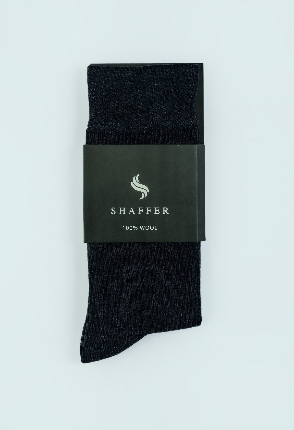 Navy Blue Wool Plain Socks