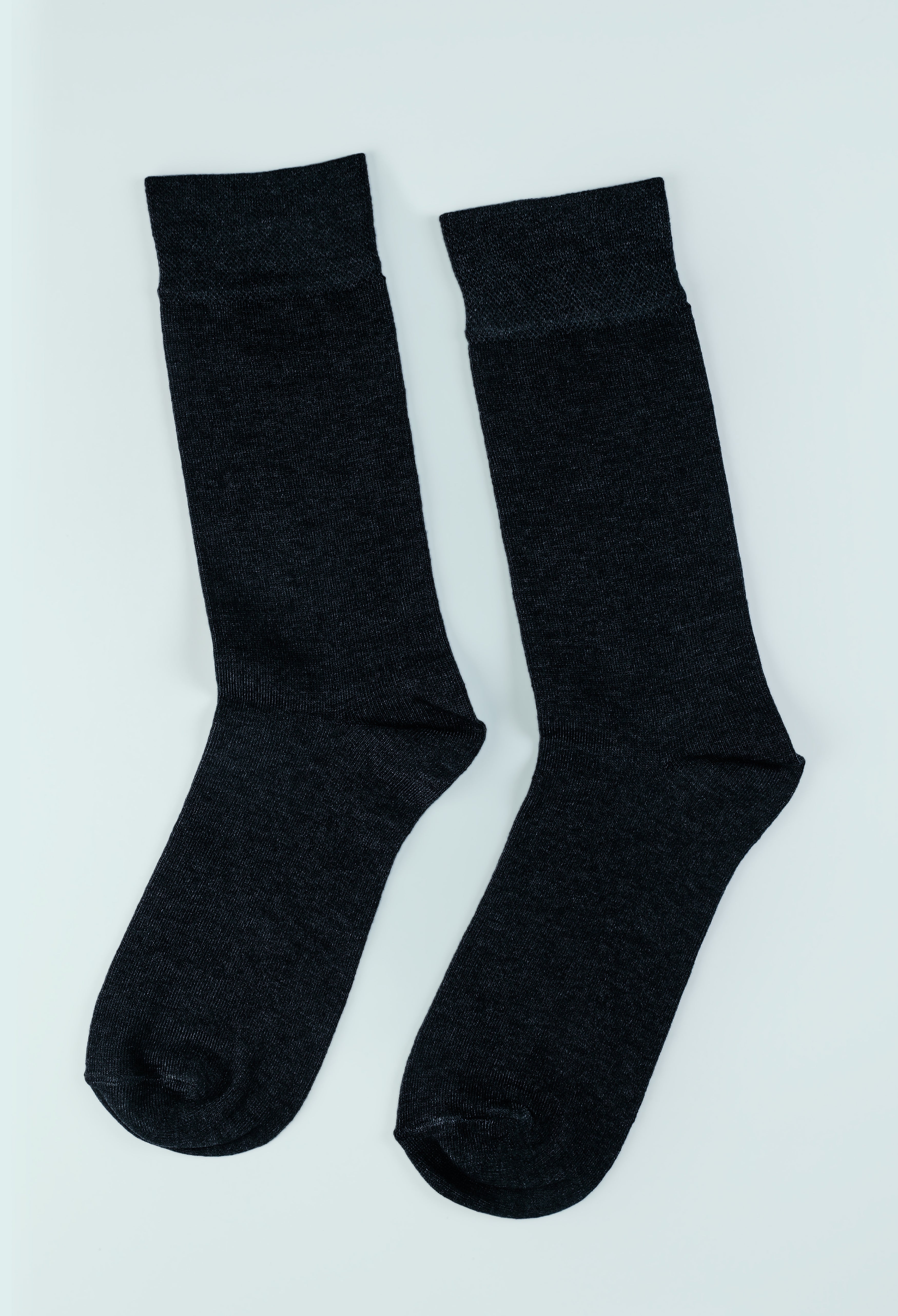 Navy Blue Wool Plain Socks