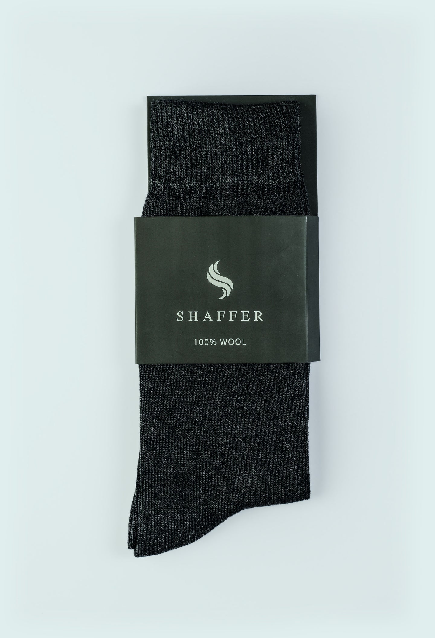 Oslo Grey Wool Plain Socks