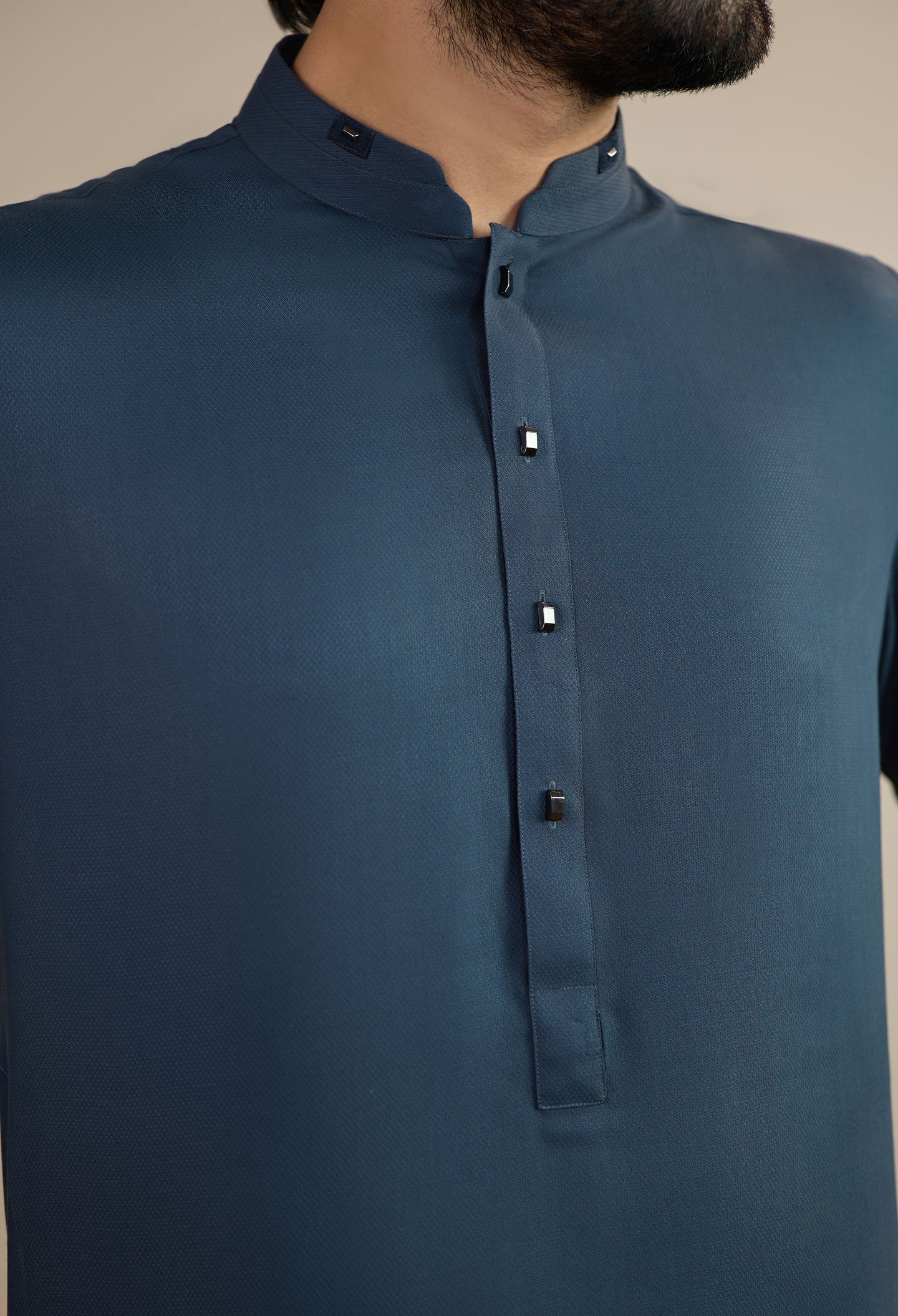 Blueish Grey Blended Kameez Shalwar