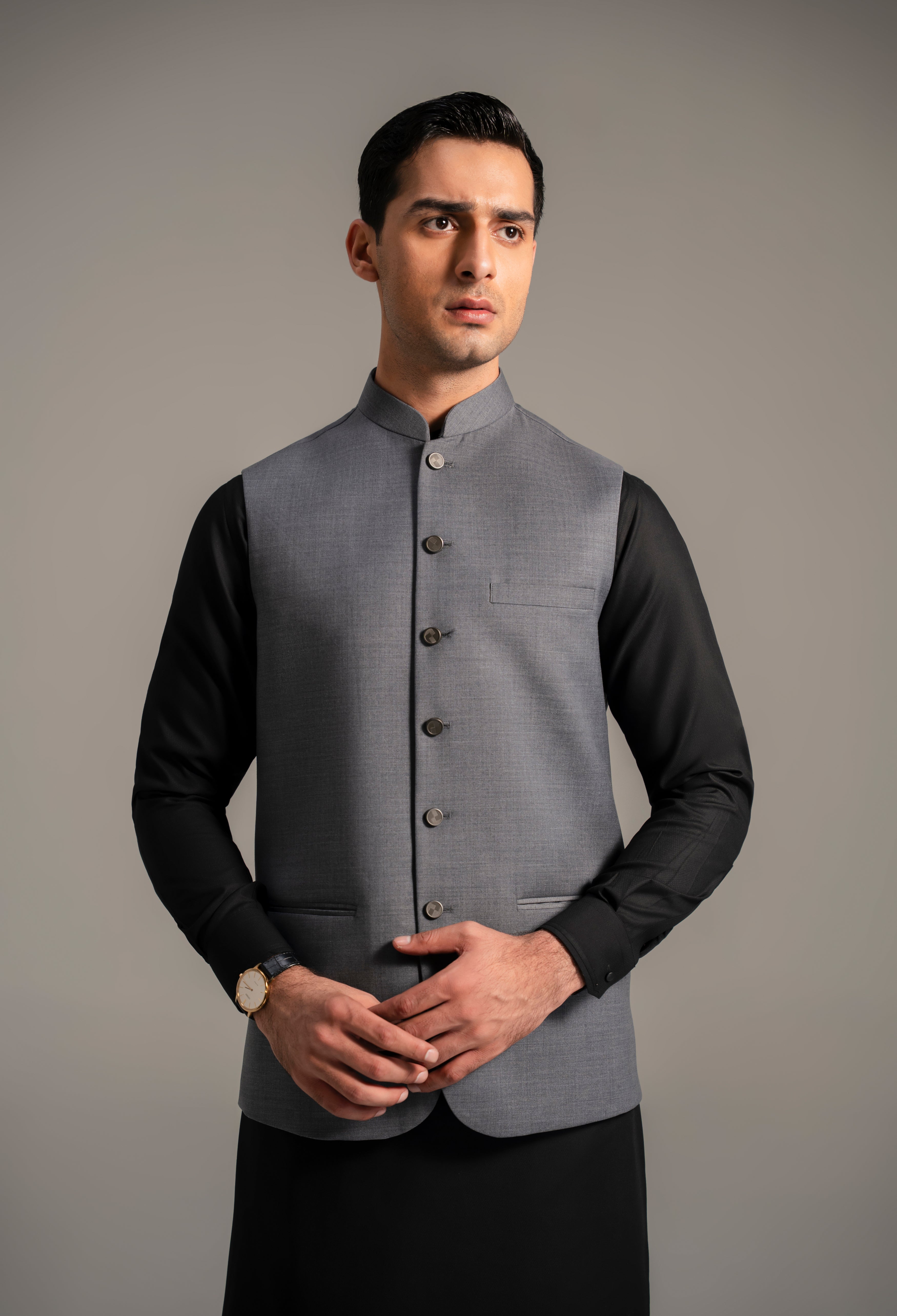 Light Ash Grey Suiting Waistcoat