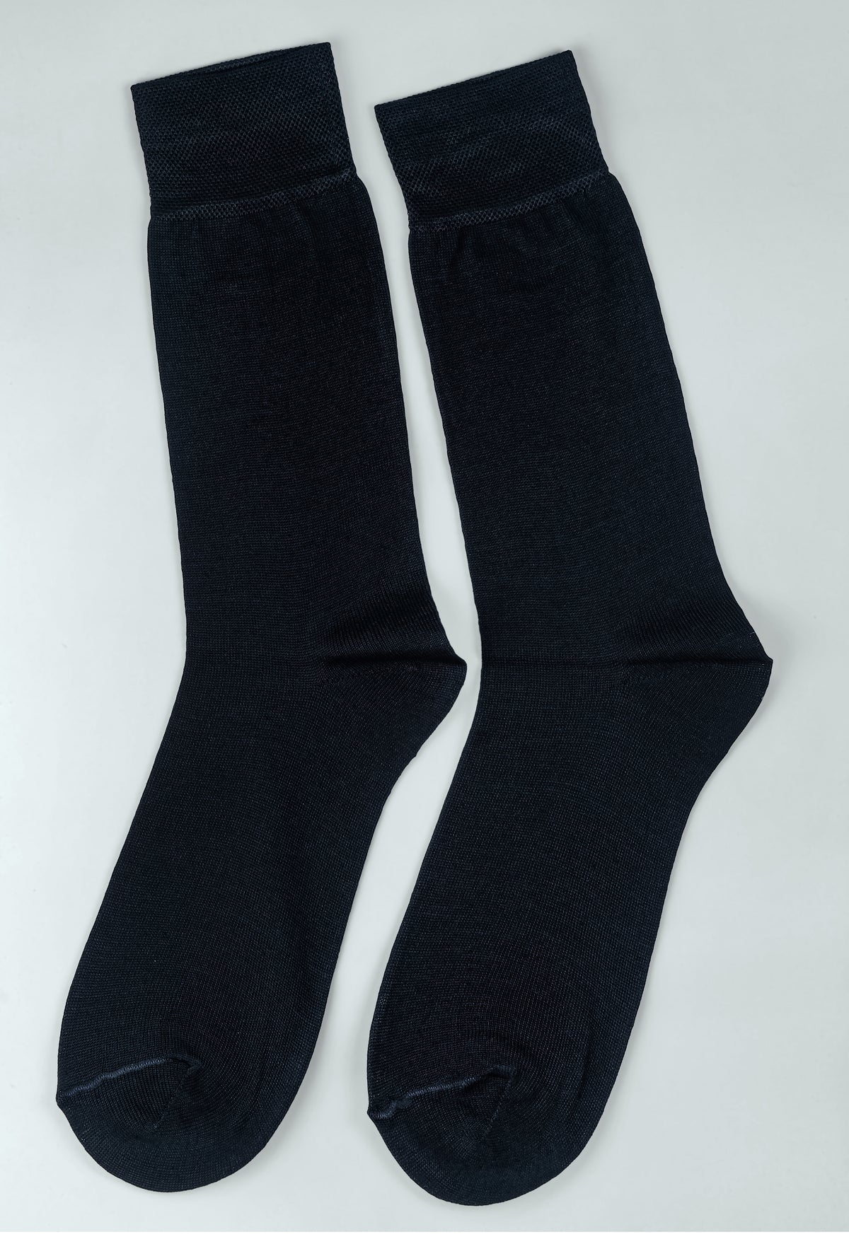 Navy Blue Plain Mercerized Socks