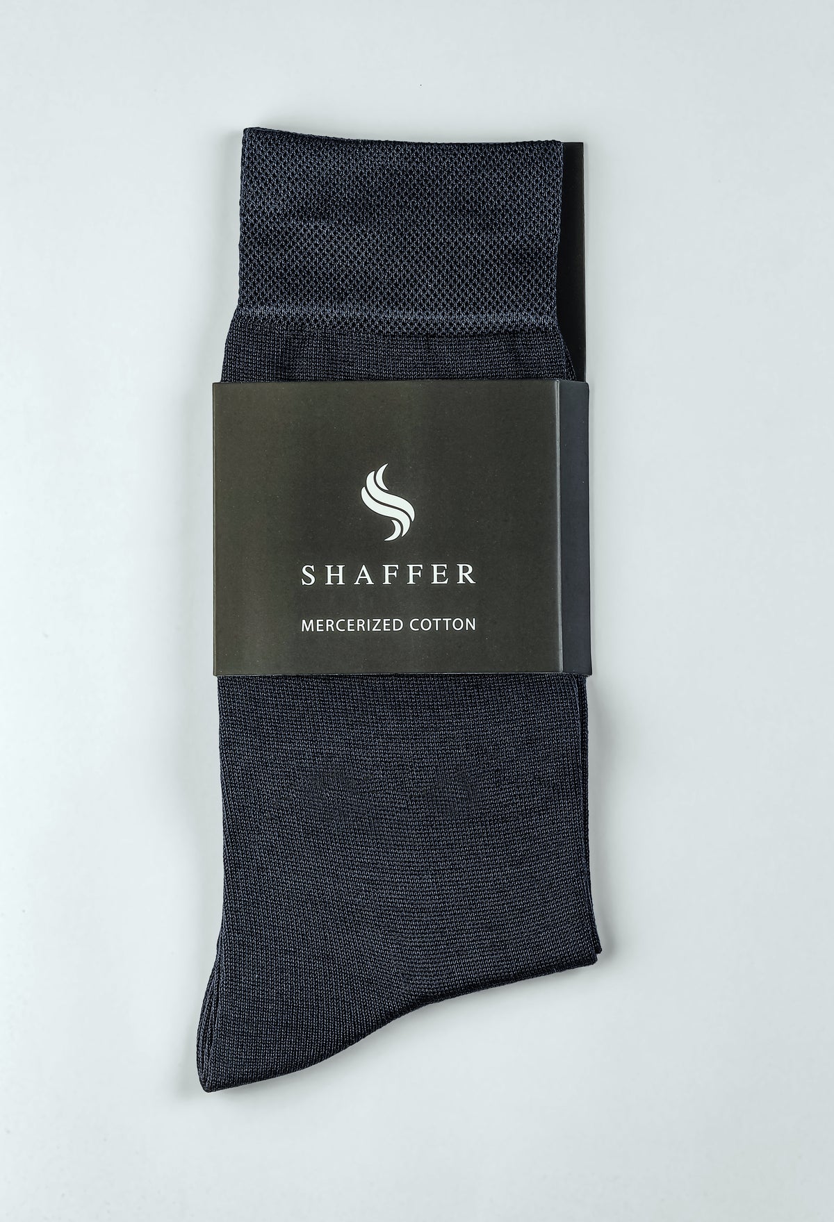 Metallic Grey Plain Mercerized Socks