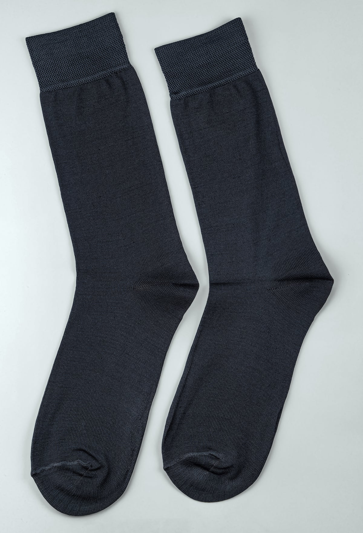 Metallic Grey Plain Mercerized Socks