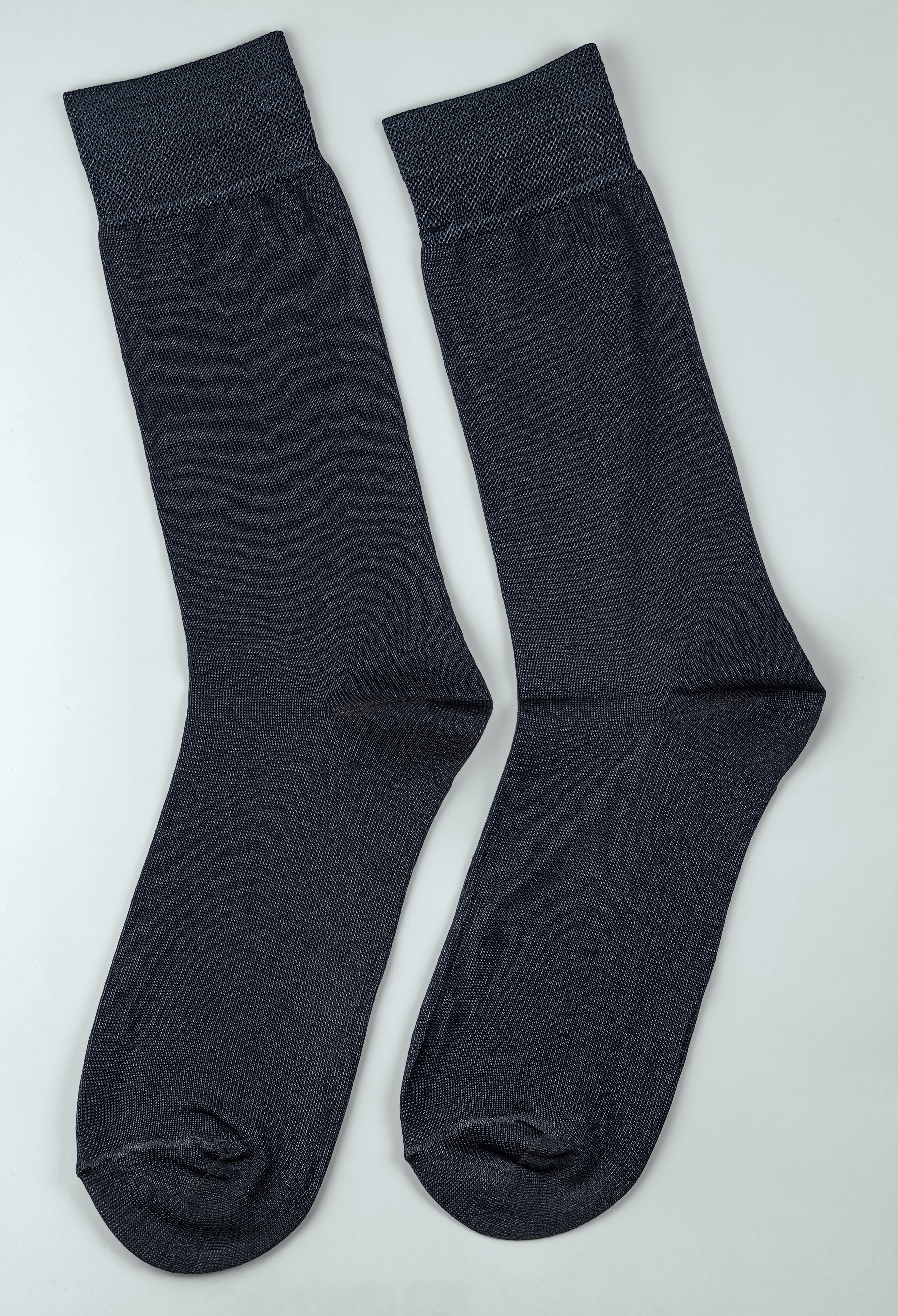 Metallic Grey Plain Mercerized Socks