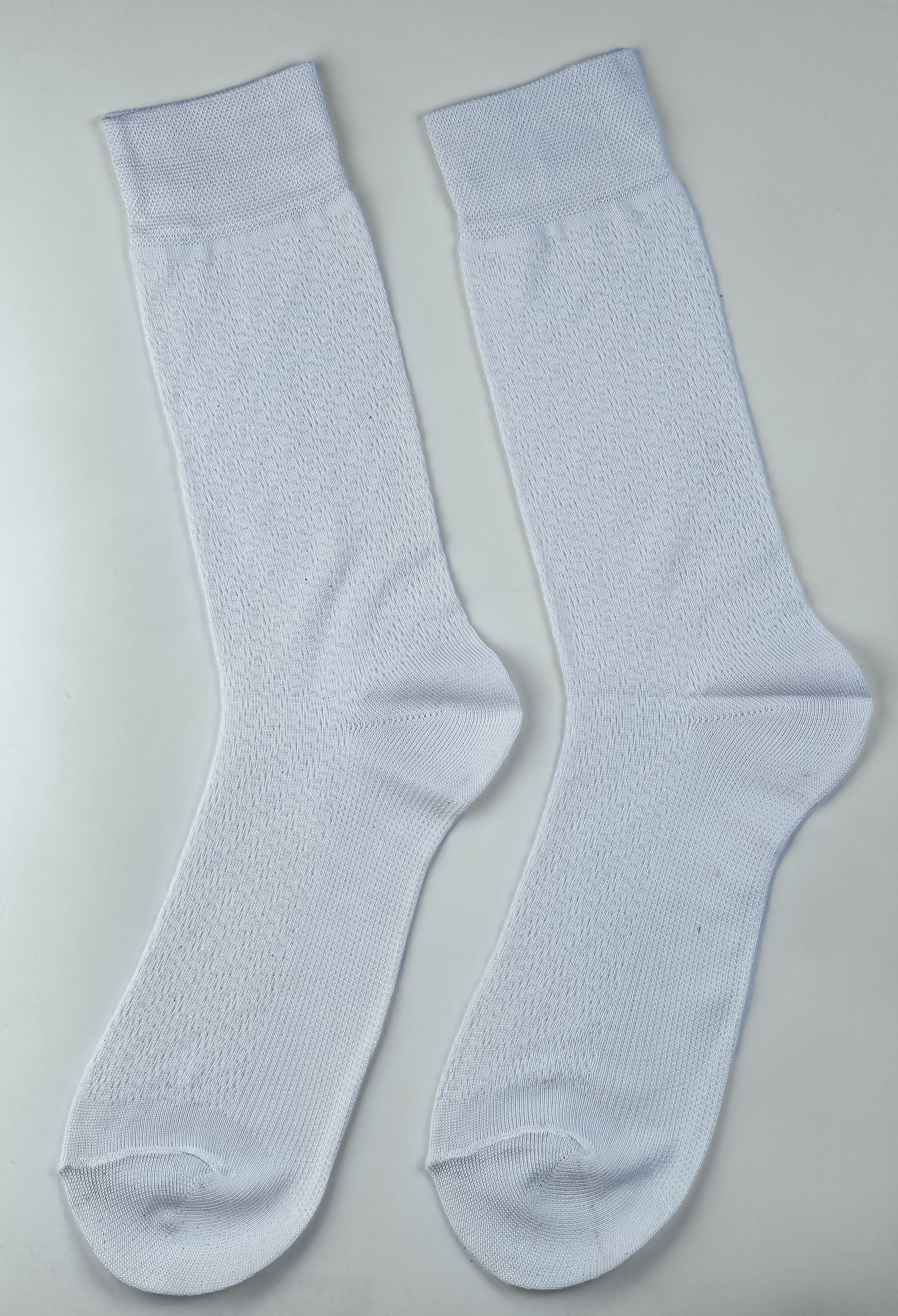 Daisy White Snake Weave Mercerized Socks
