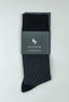 Mid Grey Snake Weave Mercerized Socks