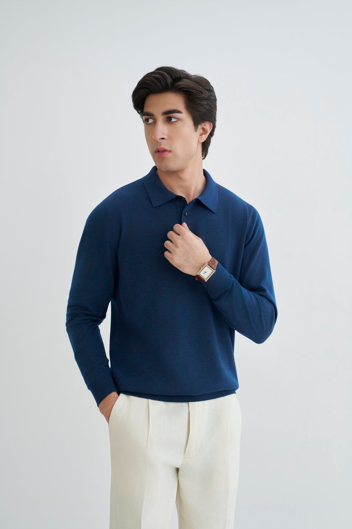 Royal Blue Fine Knit Polo