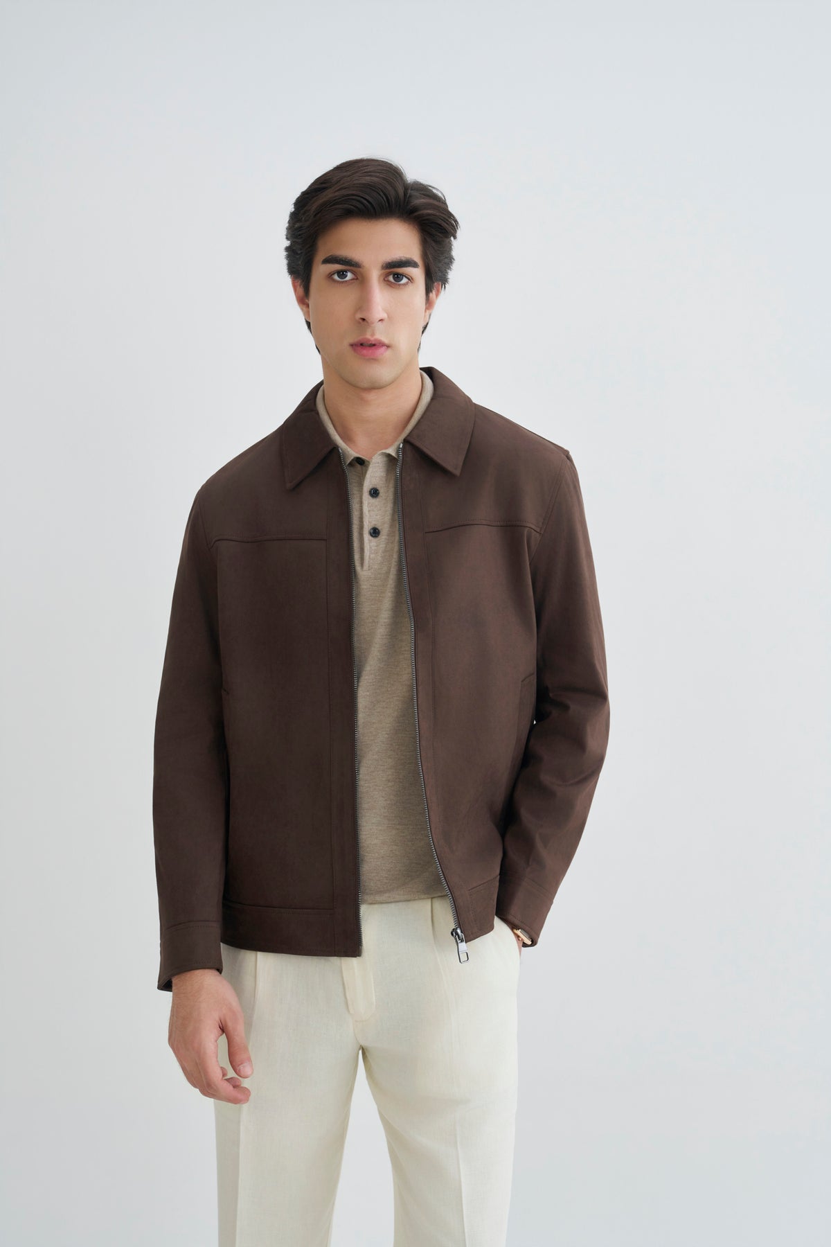 Suede Brown Suede Effect Jacket
