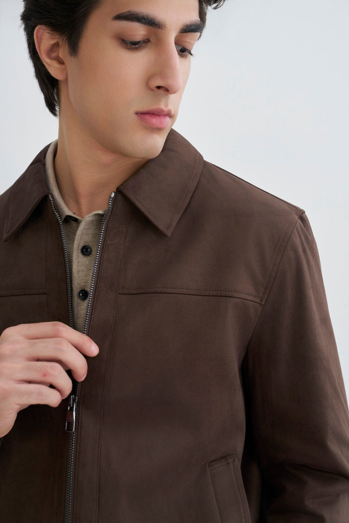 Suede Brown Suede Effect Jacket