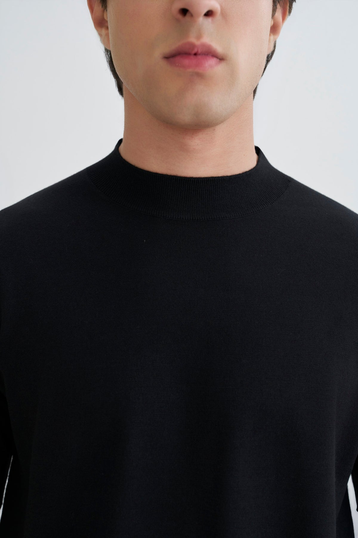 Jet Black Fine Knit T-Shirt