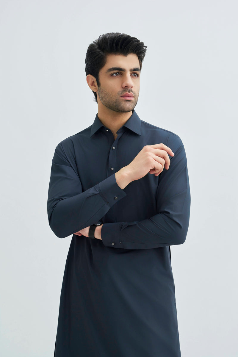 Space Grey Detailing Kameez Shalwar