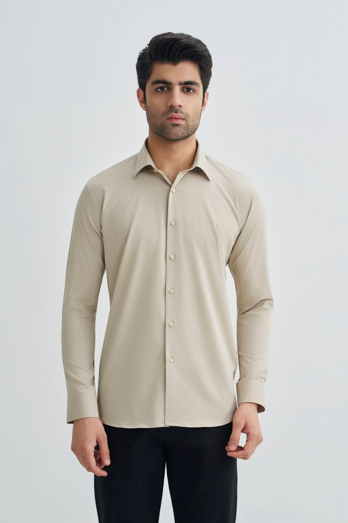 Parmesan Beige Tencil Bamboo Shirt