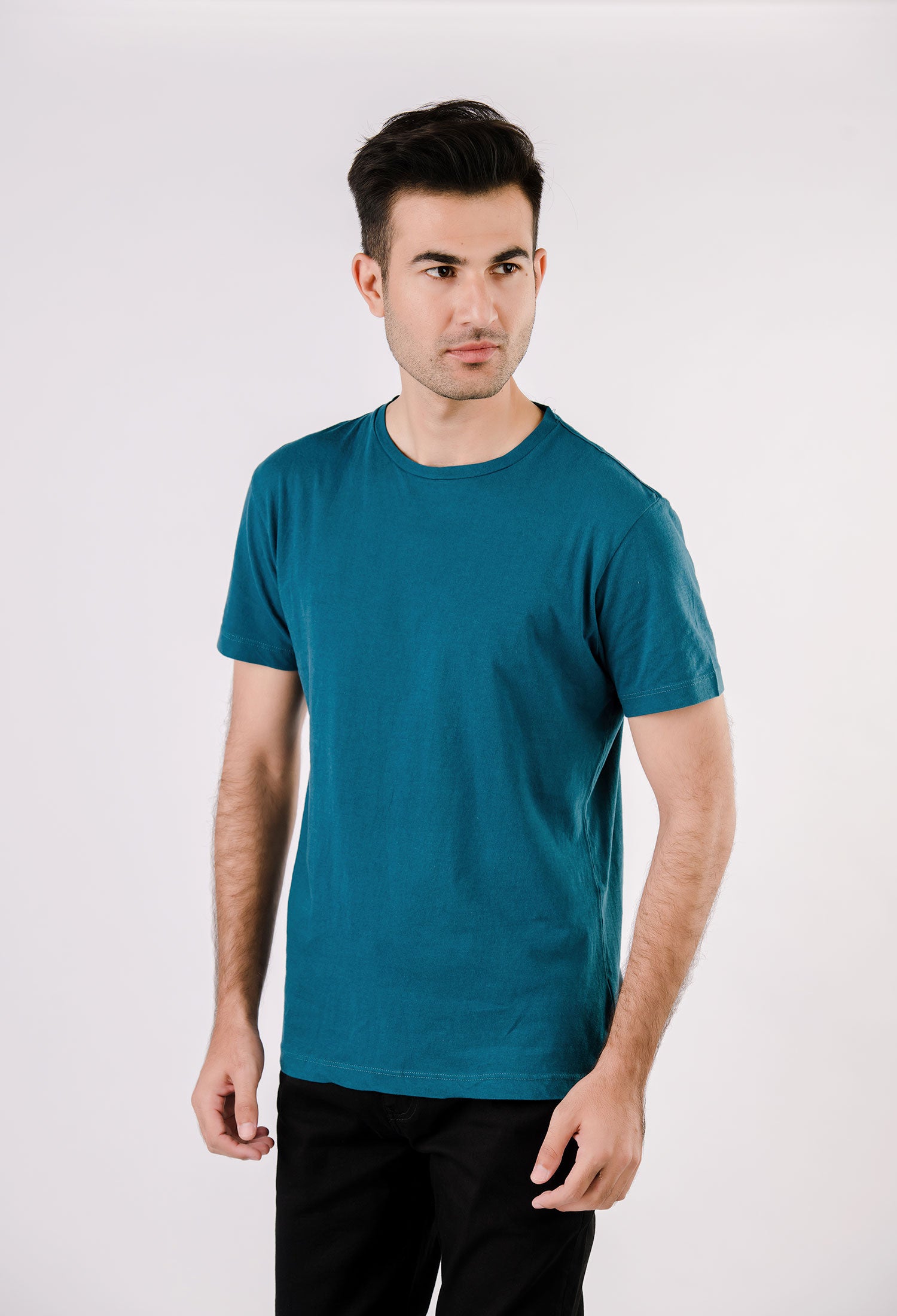 Teal Blue Basic T-Shirt