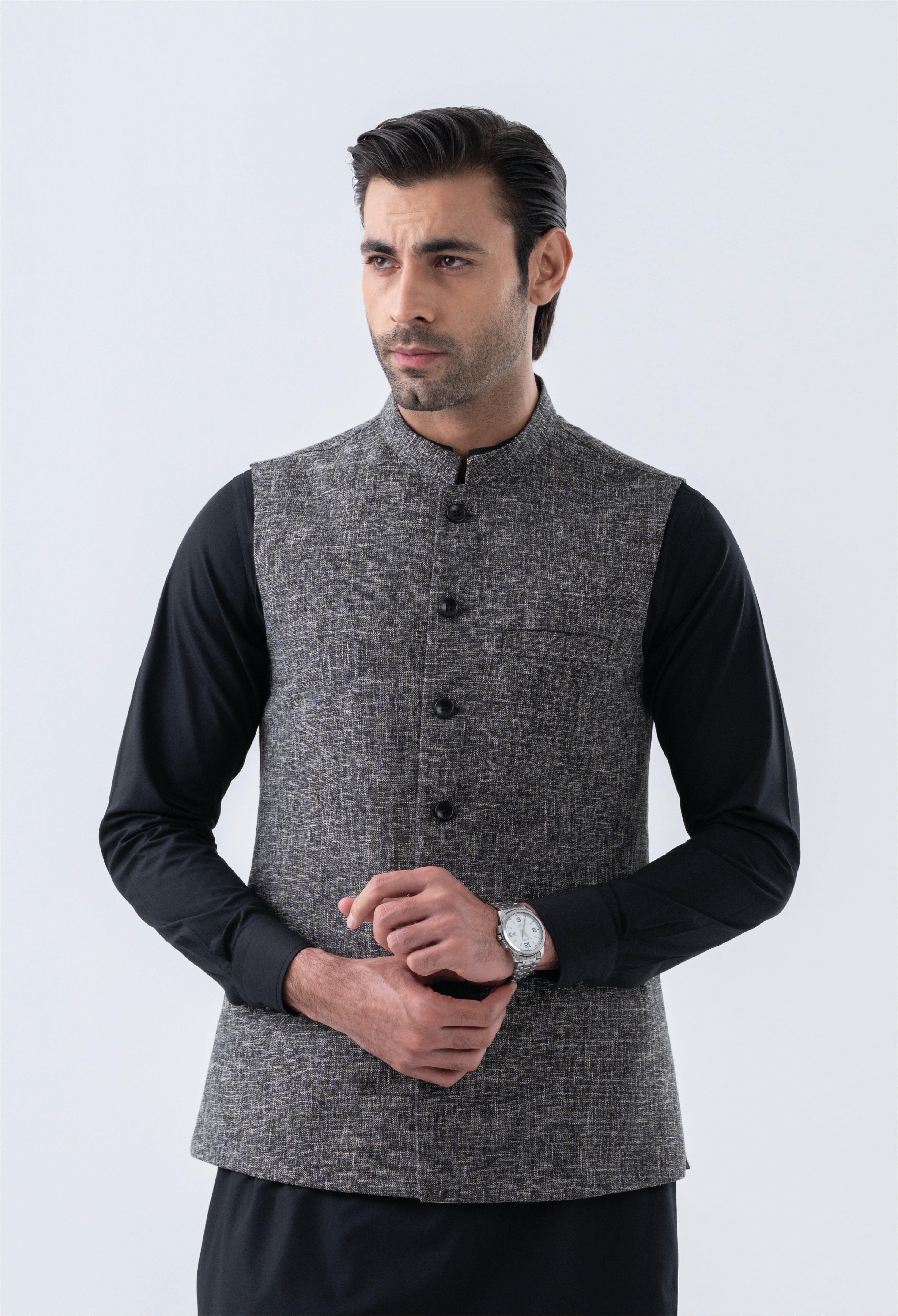 Anchor Grey Plain Waistcoat (V/C-000186)