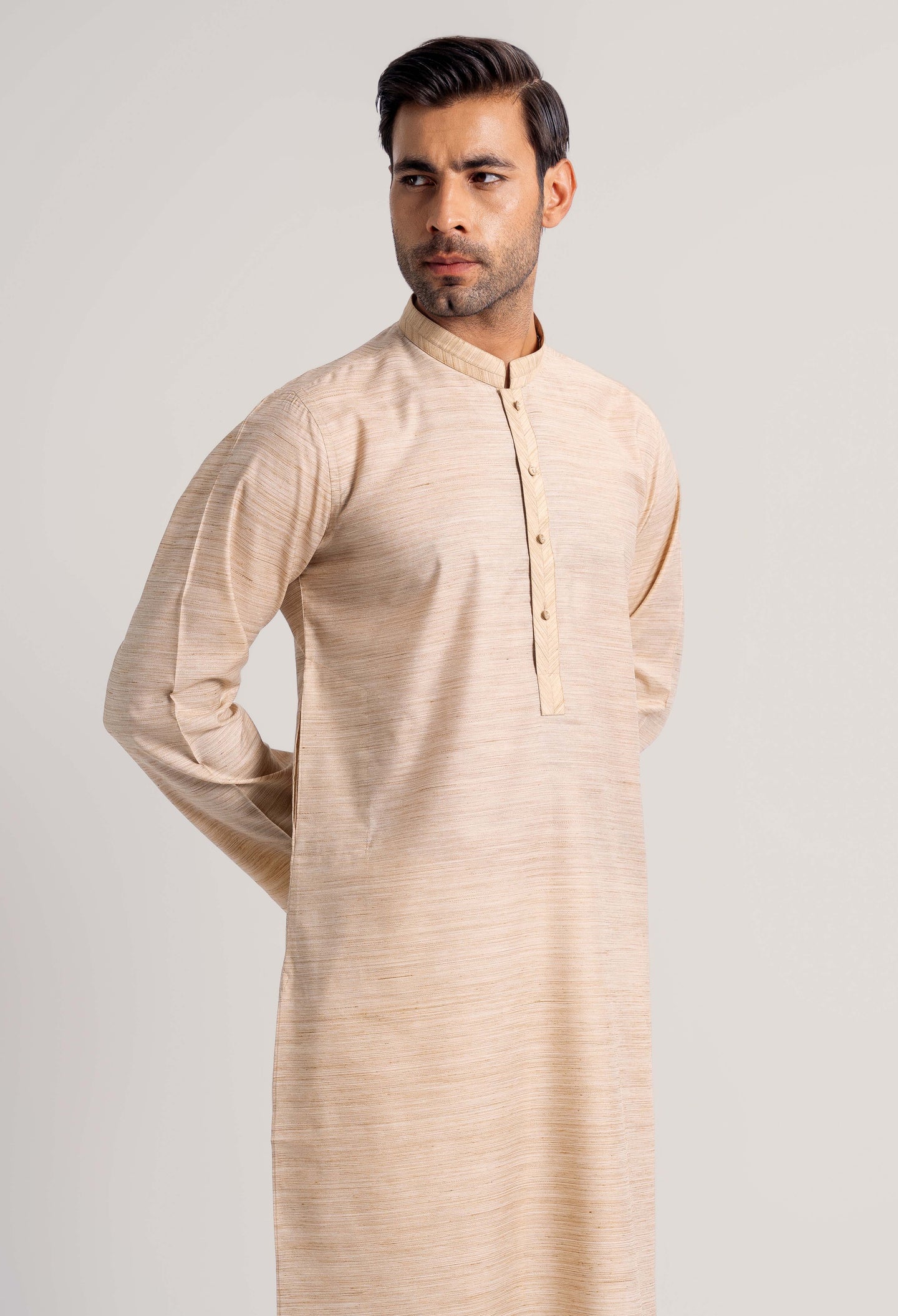 Karandi-Parmesan Brown kurta
