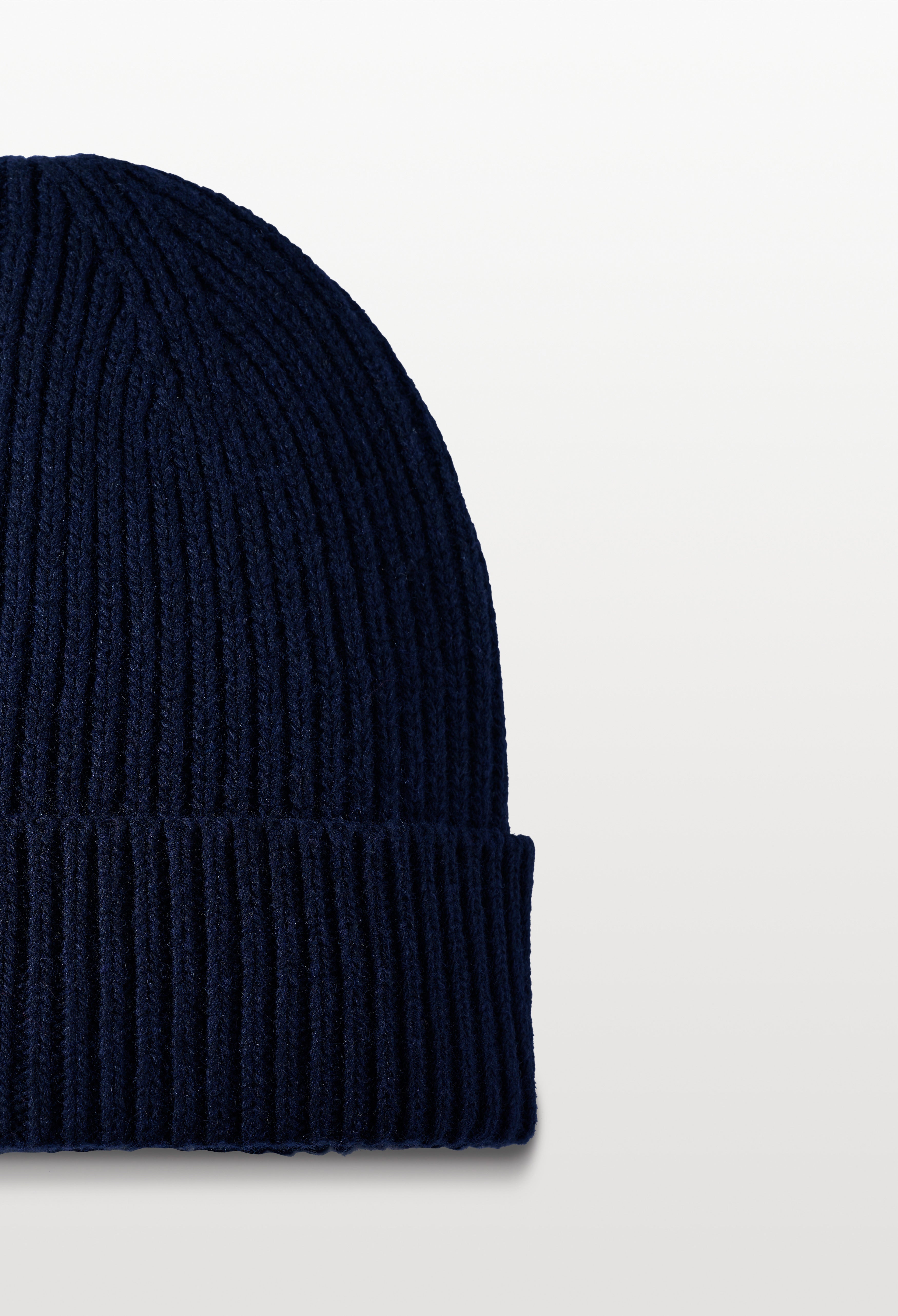 Navy Woolen Beanie Cap (BNI-000001)