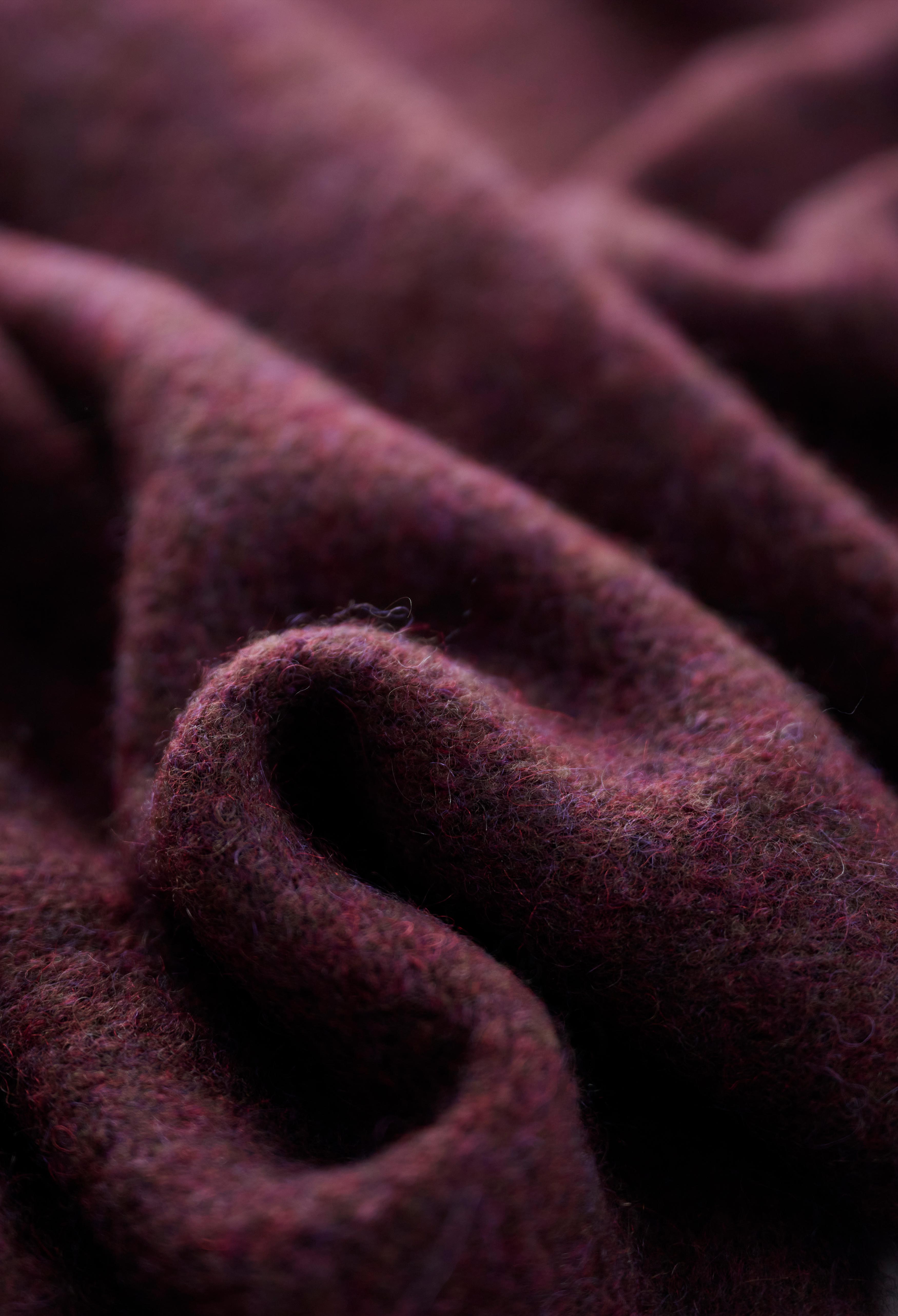 Burgundy Plain Woolen Muffler