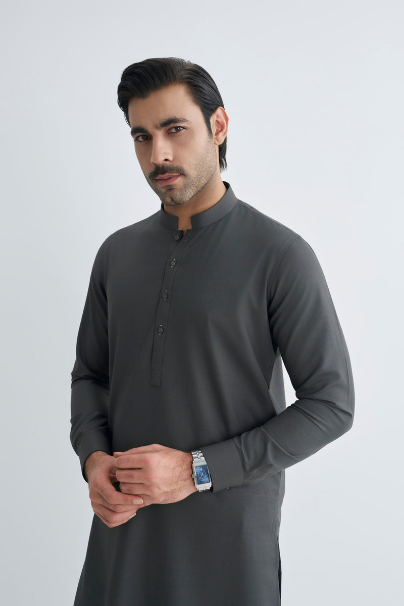 Pastel Olive Detailing  Kurta Pajama