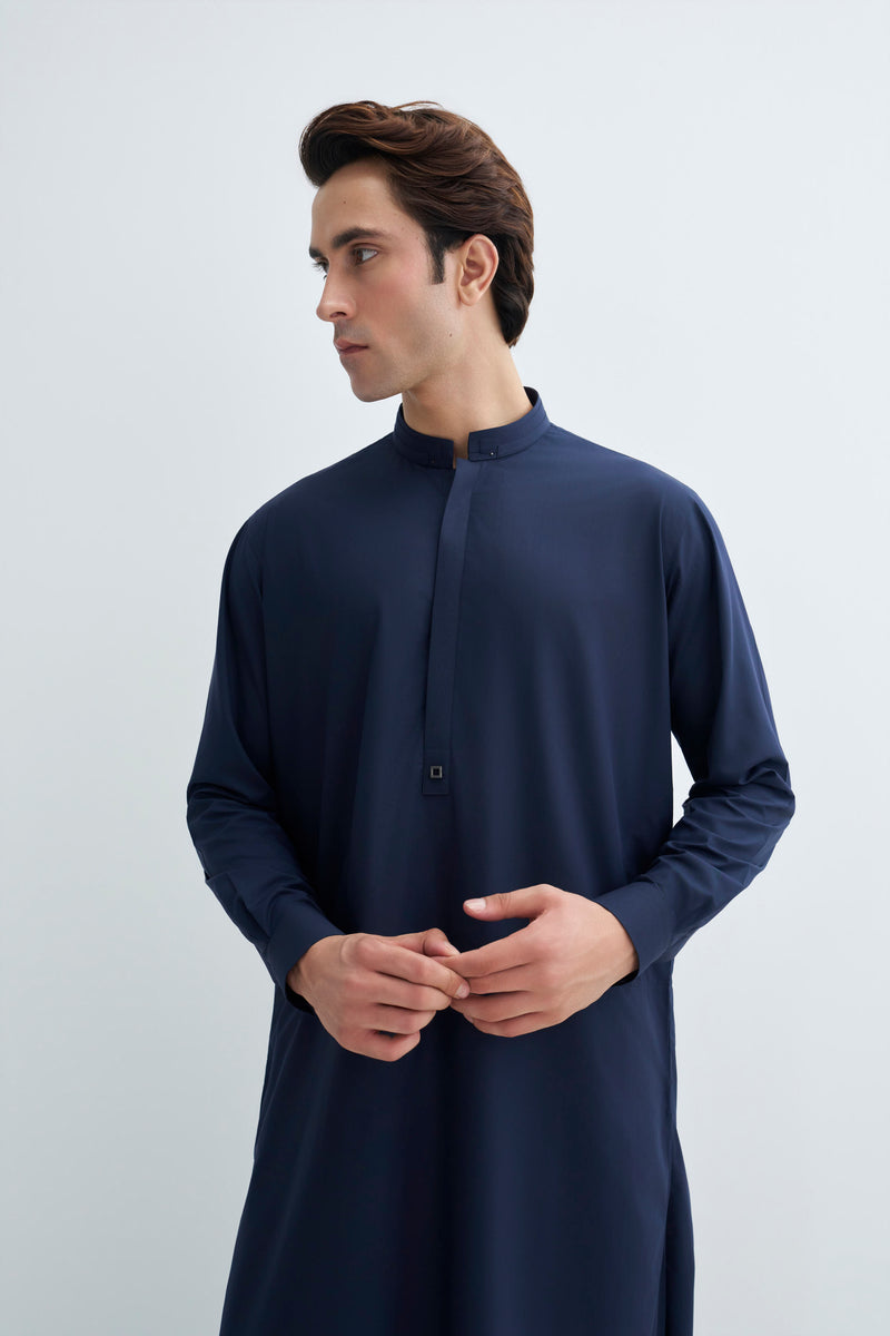 Navy Blue Detailing Kameez Shalwar