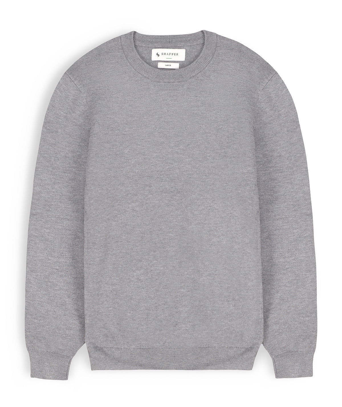 Grey Melange Crew Neck Sweater