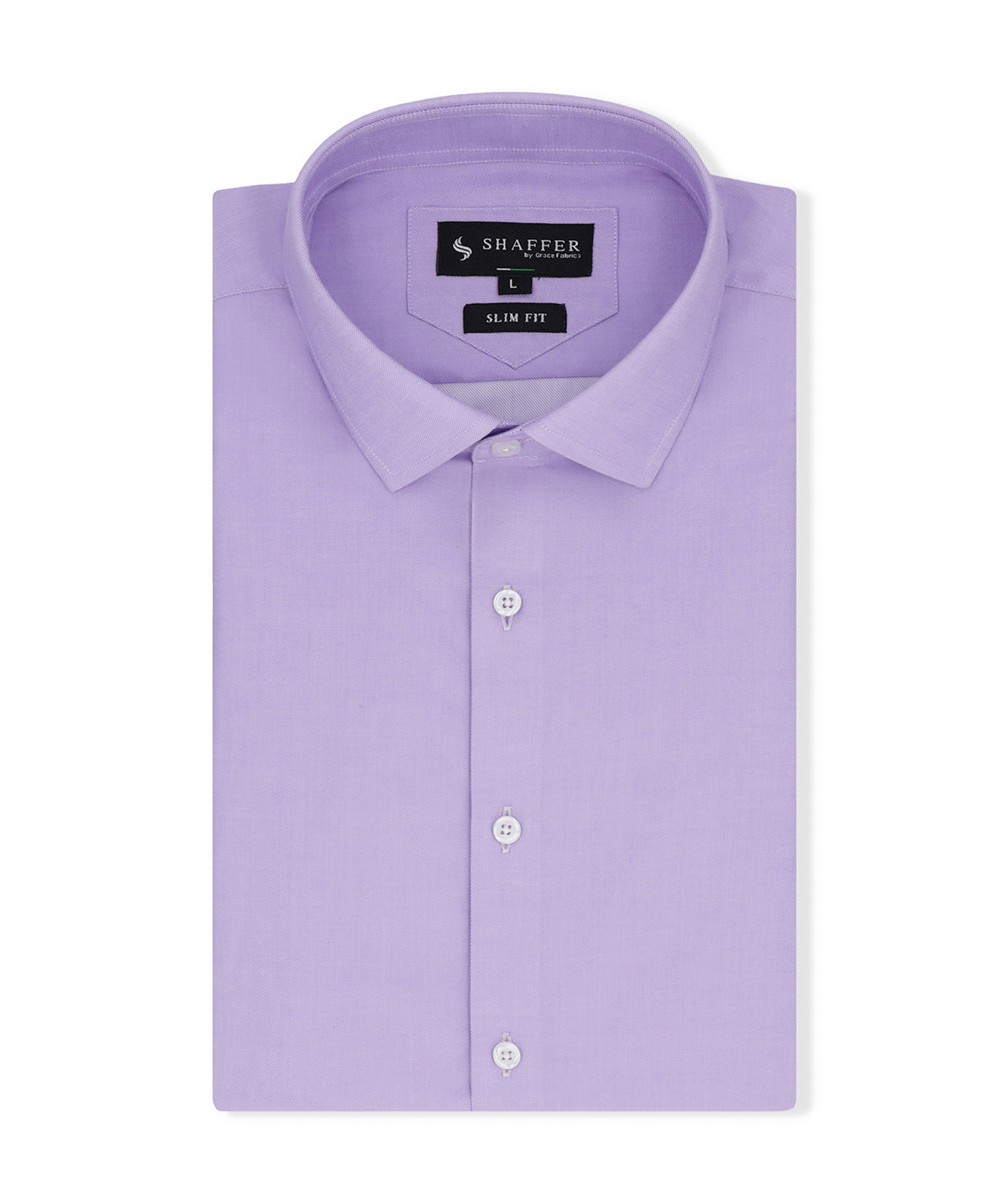 Lavender Plain Slim Fit Shirt