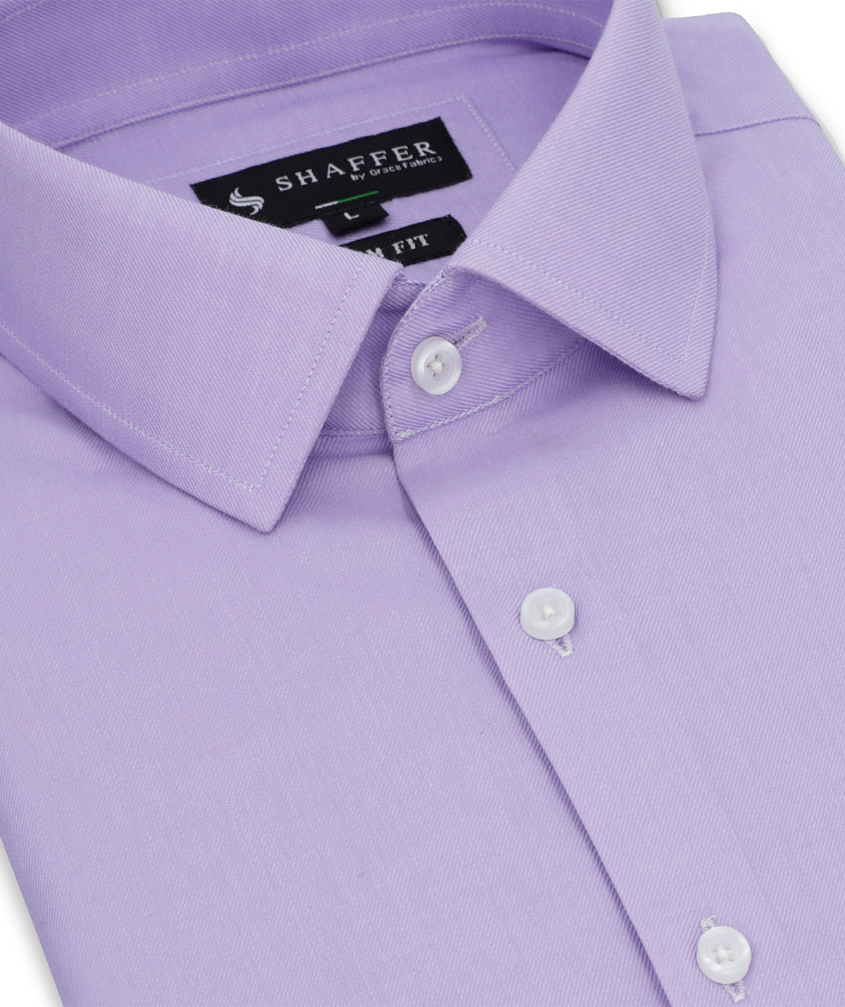Lavender Plain Slim Fit Shirt