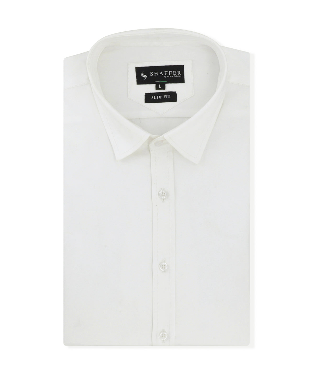 White Plain Slim Fit Shirt