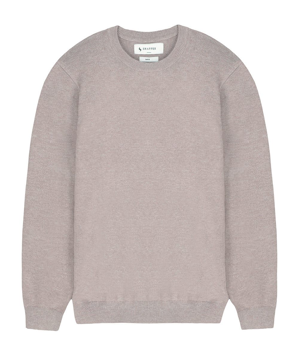 Khaki Mélange Crew Neck Sweater